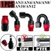 AN4 AN6 AN8 AN10 AN12 Для Поворотных PTFE Масляный Топливный Шланг Фитинг Штуцер Прямой 0°/45°/90°/180° Переобжимаемый Фитинг Штуцер Шланга Адаптер
