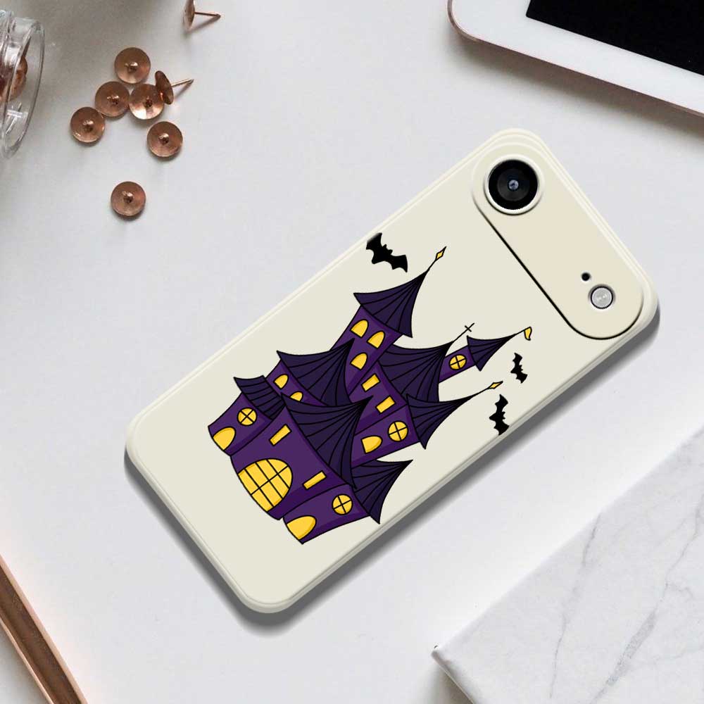 For iPhone 17 Air Case Bat Castle Pattern Printing Straight Edge TPU Phone Back Cover