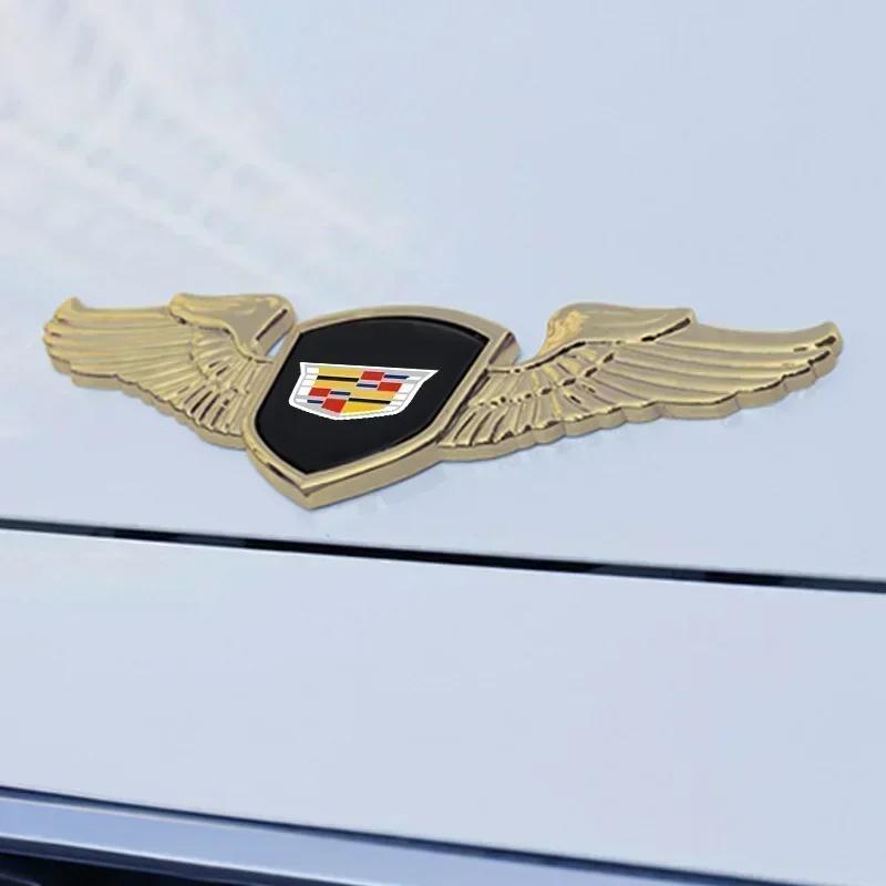AABHV1 Alloy Car Bonnet Cover Front Emblem Badge Sticker for Cadillac Seville XT4 CT4 SLR STS EXT CTS Escalade CT5 Coupe Accessories