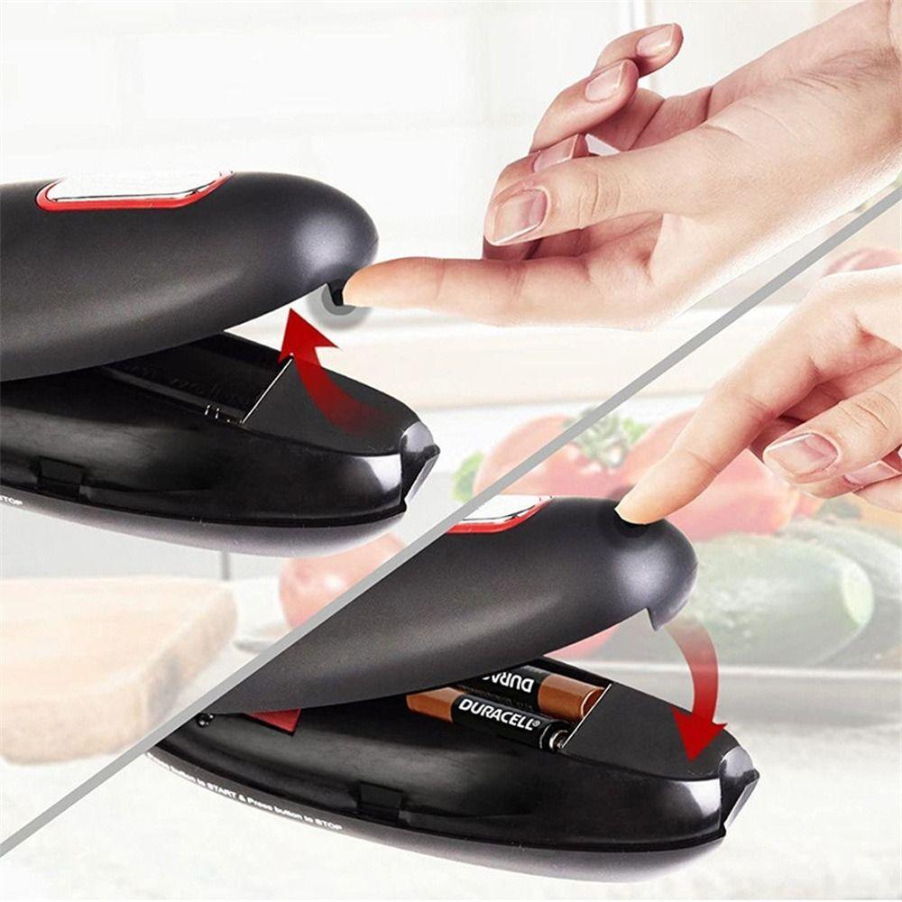 With One-Touch Operation Electric Can Opener Smooth Edge Plastics Automatic Can Opener Multifunctional Portable Jar Opener