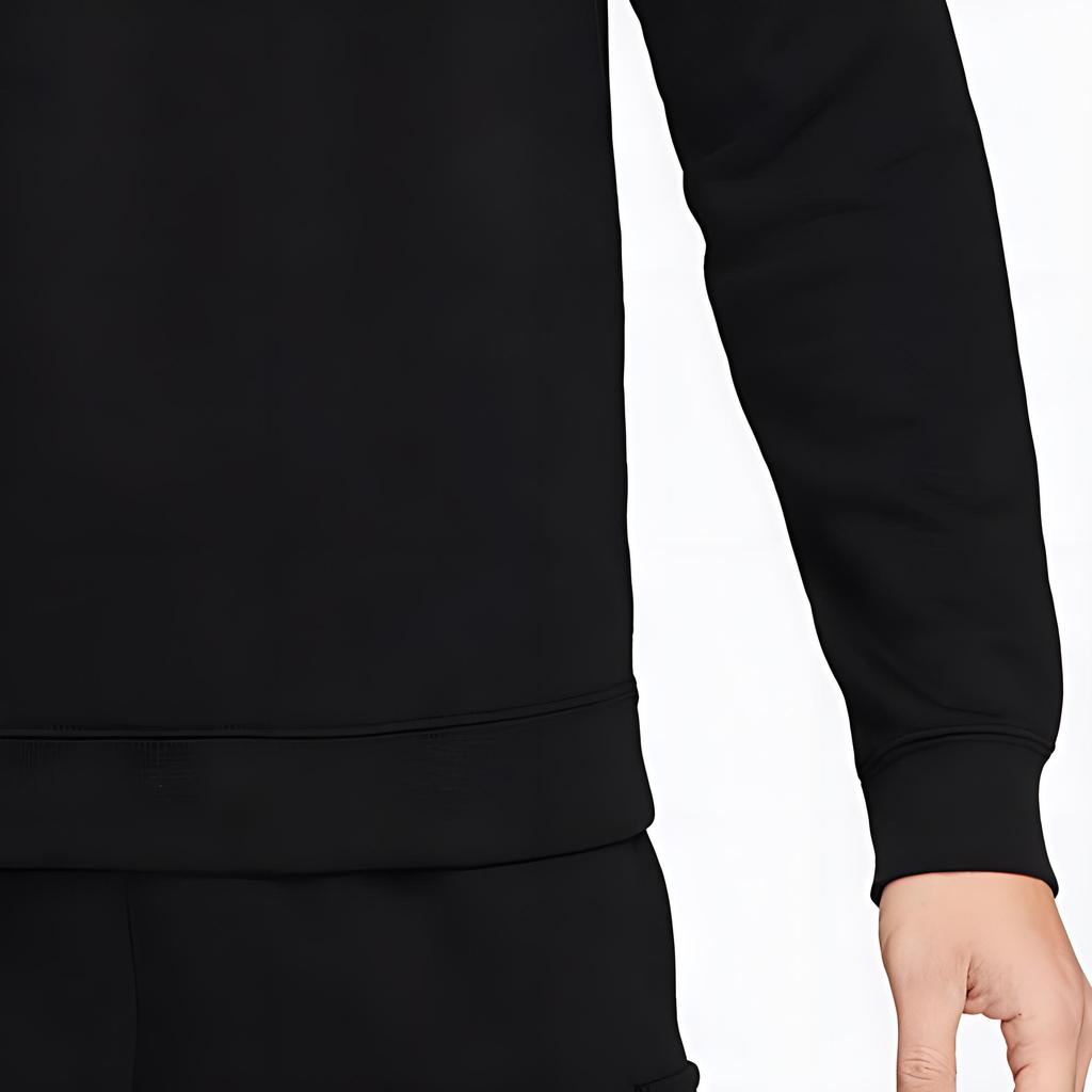 Nike Сплошной цветной пуловер с круглым вырезом и логотипом бренда, толстовка с длинными рукавами, мужские топы, черный DV5290-010