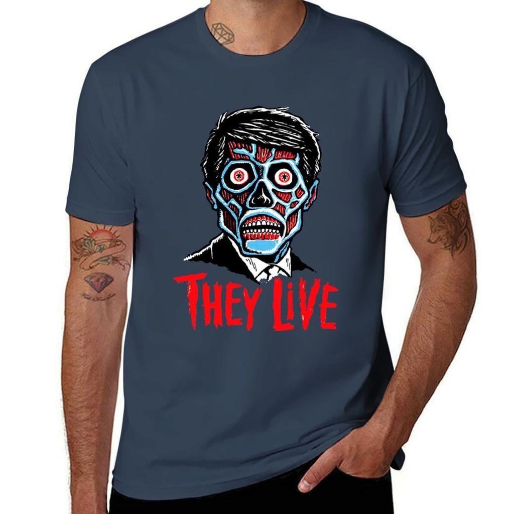 They Live Tshirt Fitness Quick Dry Short Sleeve Top