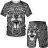 Mens Clothes Sets Summer Boys Cute T Shirts Short Pants 2pcs Clothing Suits Men Fashion Casual Costume Outfits