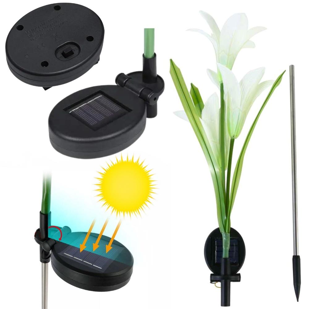 Solar lamp lighting LED lamp set of 2 garden flowers ip 44 GoGarden