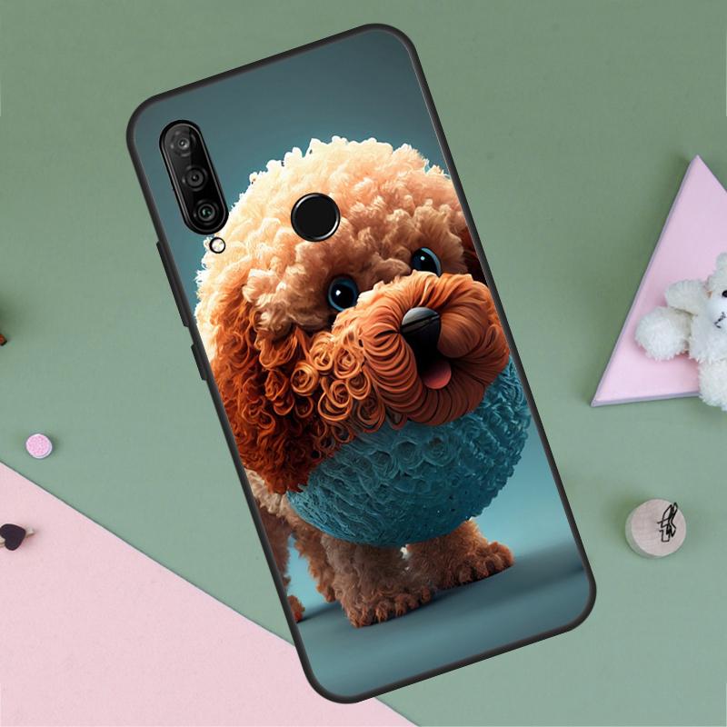 Poodle Dog For Huawei P40 P20 P30 Lite P60 Pro Nova 10 9 SE 5T 12i 12s 11i Y91 Y90 Y60 Y70 Y72 Y61 Case