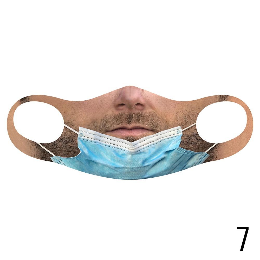 Новая индивидуальная забавная поддельная маска с принтом, хлопковая маска, уличная ветрозащитная и противотуманная моющаяся унисекс, модная маска для вечеринки, 1 шт.