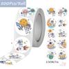 500Pcs/Roll Q Little Astronauts Kids Rewards Stickers - DIY Scrapbooks Album Decor Sealing Label Decals