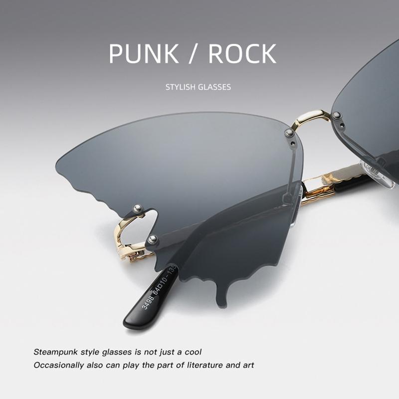 Автомобильные солнцезащитные очки-бабочки для мужчин и женщин, защита от ультрафиолета, винтажные велосипедные металлические солнцезащитные очки без оправы, очки