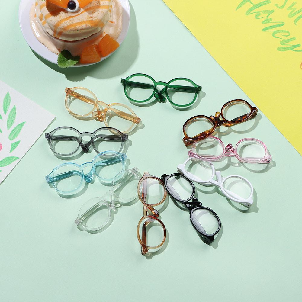 Симпатичные пеленальные игрушки 9 см, круглые очки, аксессуары, куклы, стеклянные украшения для кукол