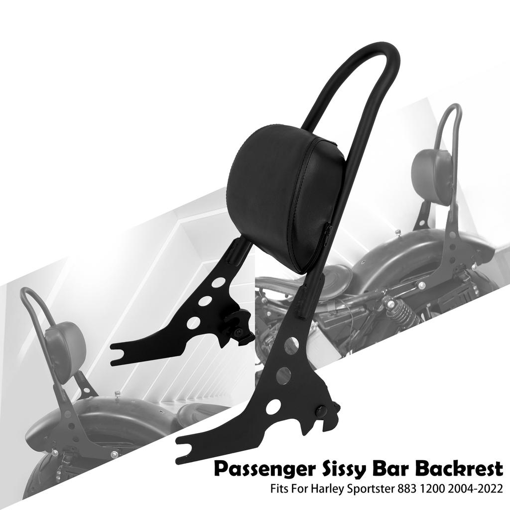 Motorcycle Detachable Rear Passenger Sissy Bar Backrest Cushion Pad For Harley Sportster XL 883 1200 Iron 48 72 Custom 2004-2023