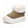 2024 New Fluffy Snow Boots Women Comfort Plush Lined Cotton Padded Shoes Woman Slip on Faux Suede Non Slip Winter Short Boots