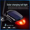 Мигающий задний фонарь для велосипеда на солнечной батарее - Перезаряжаемый, Предупреждающий безопасный свет для ночной езды на велосипеде и катания на горном велосипеде.
