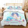 Mermaid Bedding 3D Girl Princess Room Duvet Cover Pillowcase 2/3pcs Single/double Bed Full-size Home Textile Girl Woman Gift