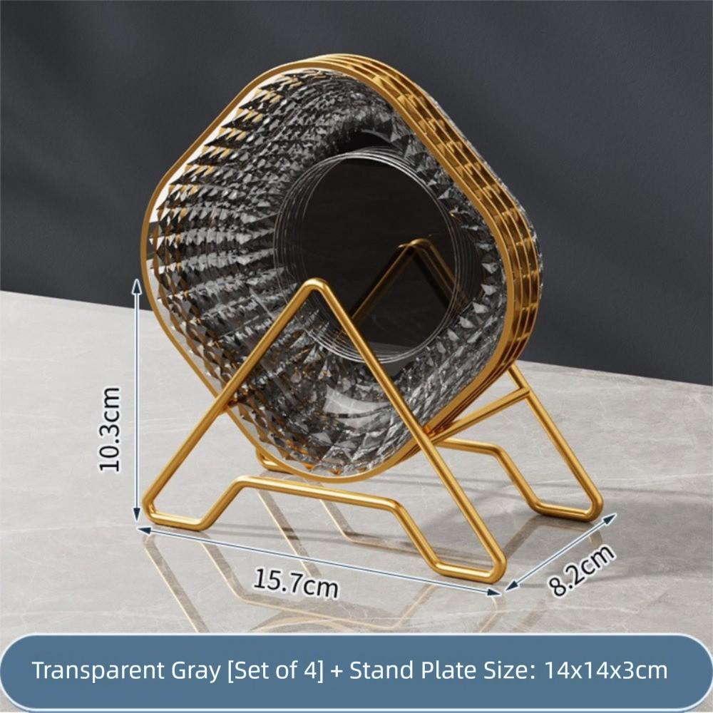 High-end Snack Plate Golden Edge Vegetable Plate Multipurpose Dining Table Plate  Dining Table