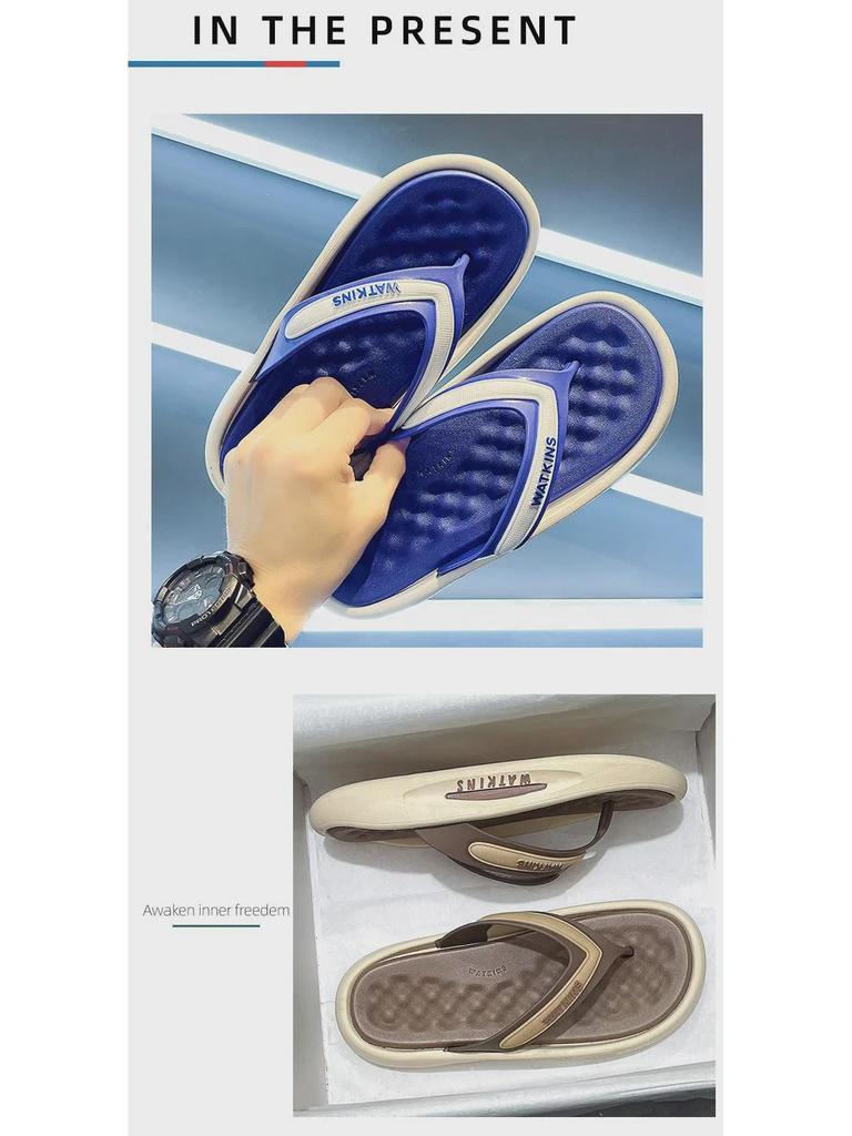 Мужские модные шлепанцы на толстой подошве: Мягкие, удобные пляжные сандалии на лето