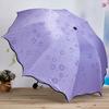 Portable Three-fold Umbrella Meet Water Flowering Sunny and Rain Dual-use Umbrella Anti-ultraviolet Sun Umbrella Strong Umbrella