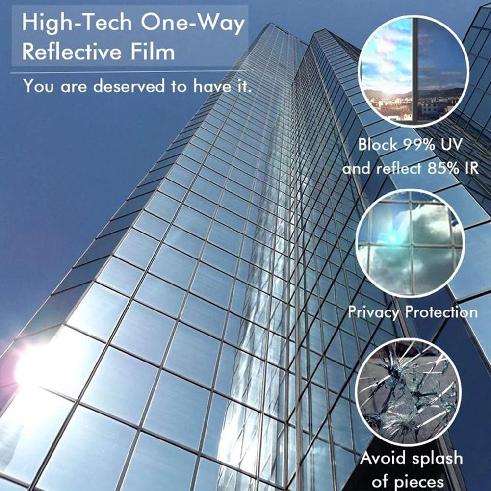 Теплоизоляционная зеркальная пленка отражающая 1 шт. 50 см X 100 см 60 см X 100 см простая в установке стеклянная наклейка высокого качества