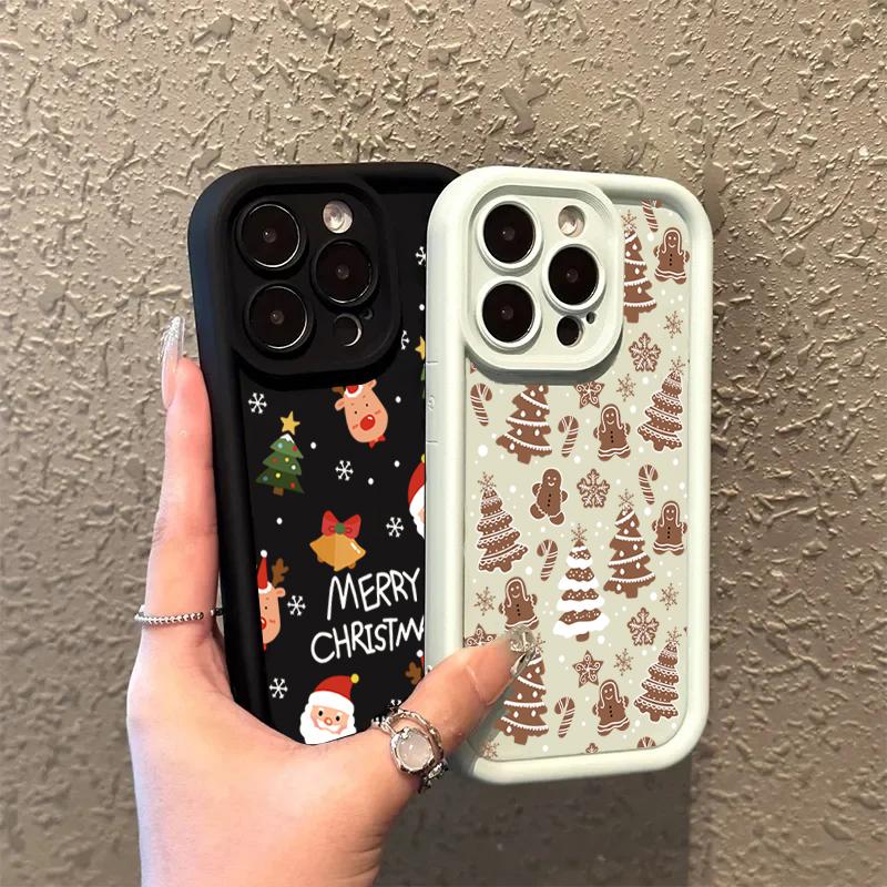 Чехол для телефона на Рождество с Санта-Клаусом, Оленем, Снеговиком для Samsung Galaxy S25 S24 S23 S22 Ultra Plus FE A26 A33 A25 A16 A56 A06 A24