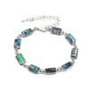 Colorful Abalone Shell Bracelet Rectangular Geometric Bracelet