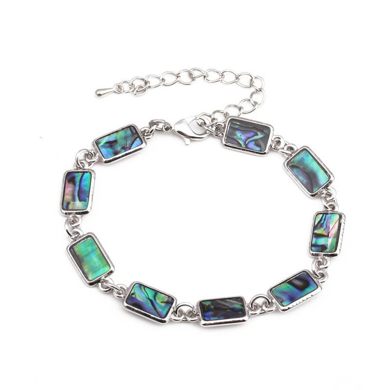 Colorful Abalone Shell Bracelet Rectangular Geometric Bracelet ADM