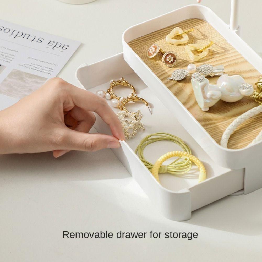 Модная портативная стойка для демонстрации ювелирных изделий с основанием-коробкой с выдвижным ящиком, стойка для хранения, реквизит для фотосъемки, настольная коробка для хранения