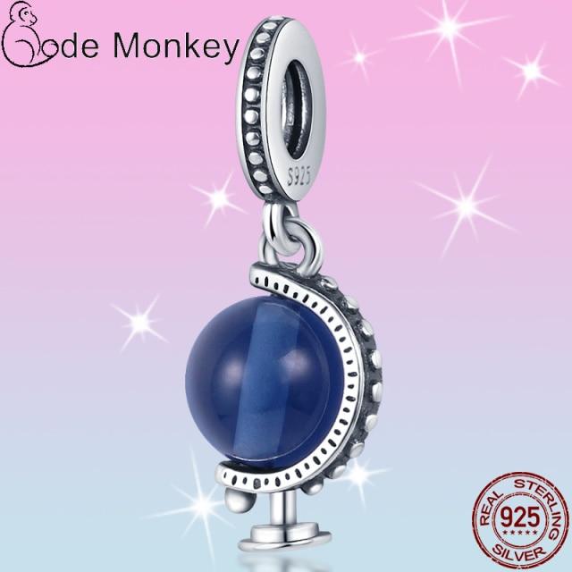 Plata Charms Of Ley 925 Silver Starry Sky Charms Air Balloon Charm Fit Fashion 925 Original Bracelets Pulseira Diy