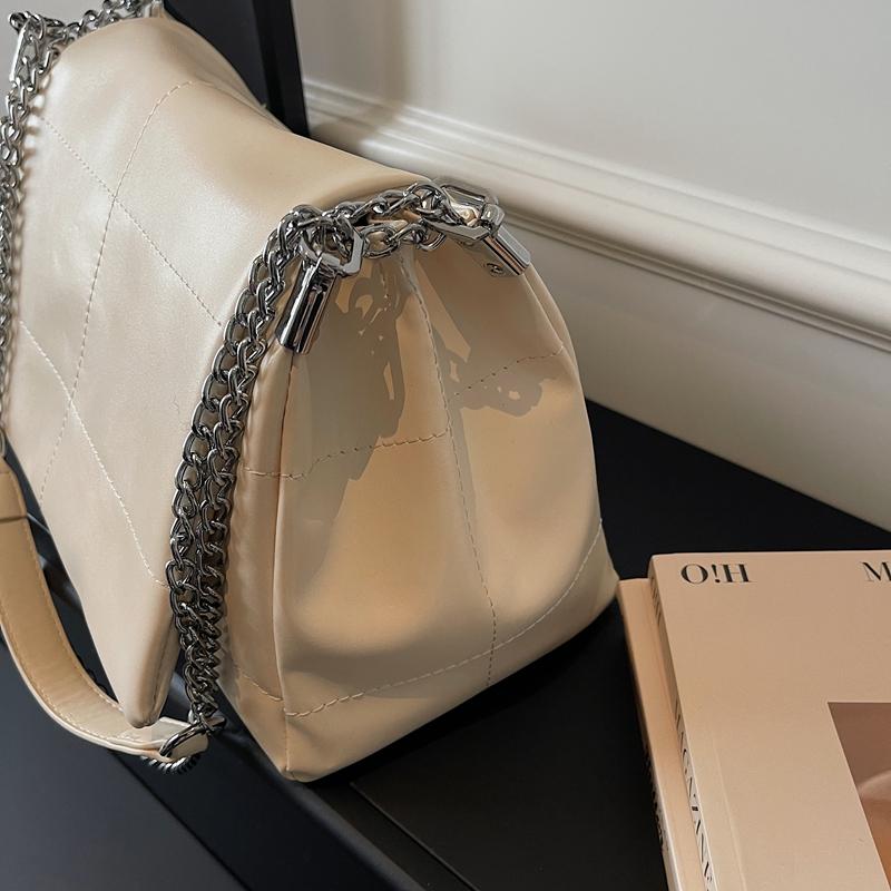 Сумка под мышку Большая вместимость Сумка-тоут на цепочке Женская сумка для поездок на работу На плечо Через плечо