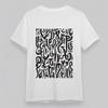 Women's Plus Size Fashion Trend Classic T-Shirt Abstract Art Font Graphic Tee