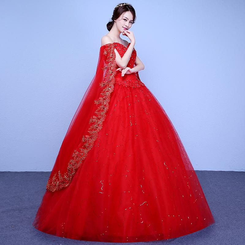 Large Size Big Size Wedding Dresses Resses Red Wedding Dresses Slender