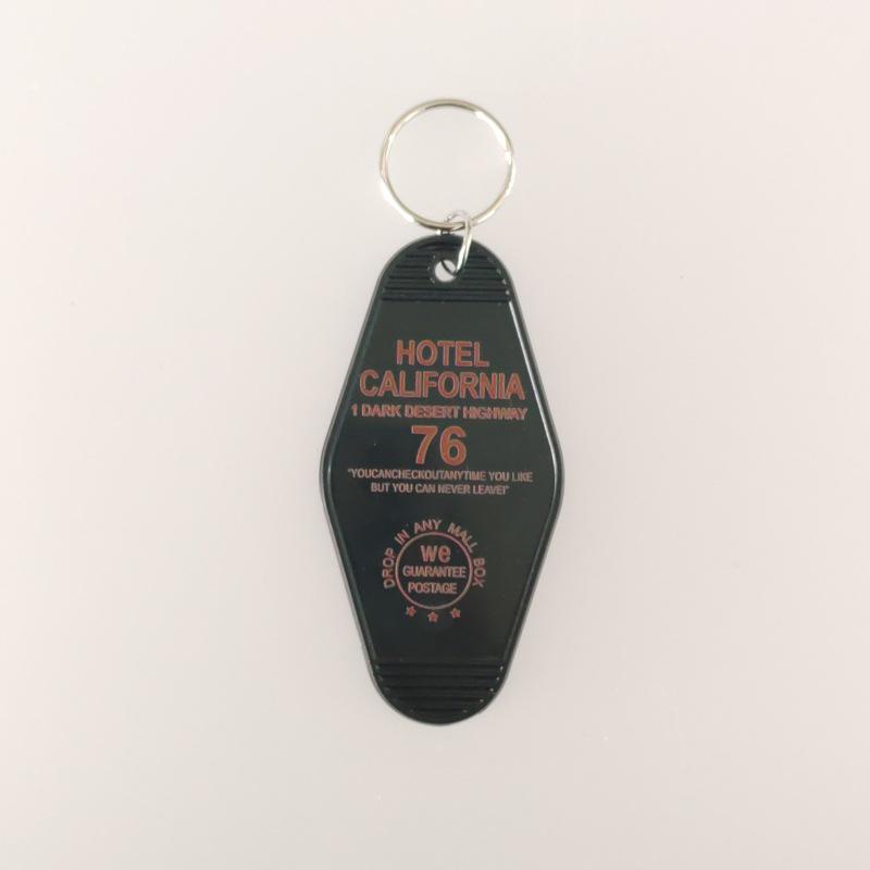 Vintage Acrylic Motel Room Keychain: Retro & Durable Design