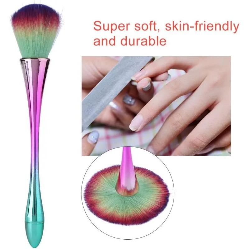 Professional Nail Dust Cleaning Brush Set - 7 Styles Long-Handled Super Fluffy Makeup Brushes for Manicure Tools