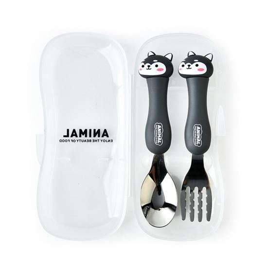 Универсальная гладкая кромка, удобная и безопасная детская обучающая ложка, вилка, набор посуды для ежедневного использования