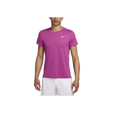 Футболка для тенниса Court Slam Dri-Fit с круглым вырезом и коротким рукавом, дышащая, мужская, ярко-фиолетового и белого цвета FQ2018-518