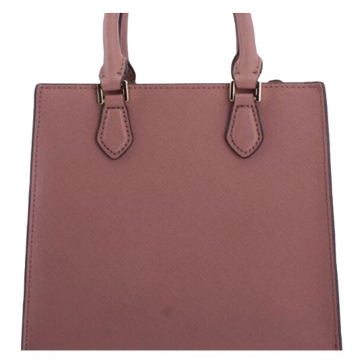 Michael Kors Bridgette Solid Color Accordion Bag Commuter Chain Leather Crossbody Handbag Women bags Dried-Rose 35F7GBDT1L-DUSTY-ROSE-SM