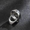 Kalen Vintage Gothic Style 6mm Men's Stainless Steel Skull Ring Charm Jewelry Accessories