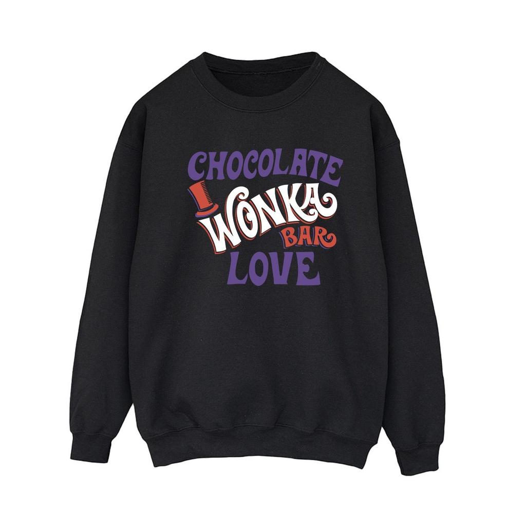 Willy Wonka & The Chocolate Factory Womens/Ladies Chocolate Bar Love Sweatshirt