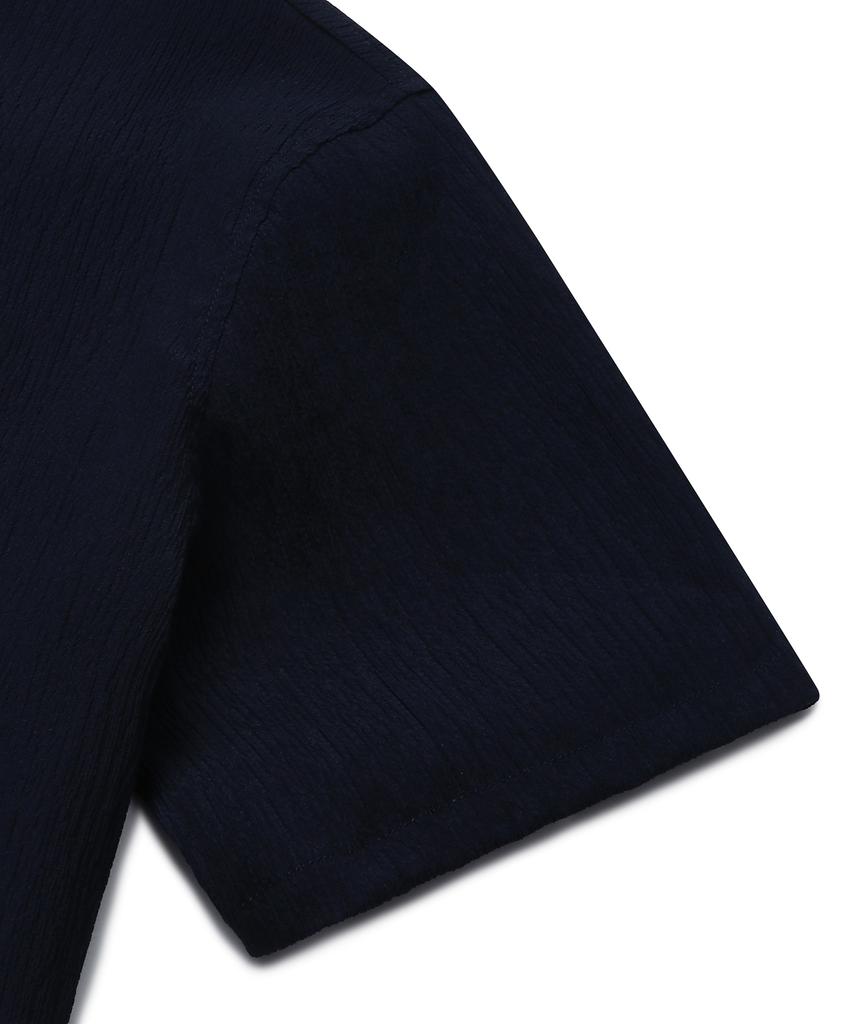 CONNECT KINLOCH Рубашка-поло из сирсакера Wish & Wear (военно-морской флот)