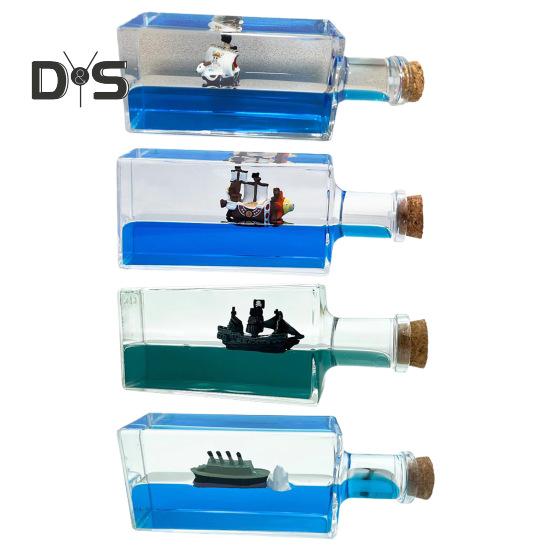 Unsinkable Fluid Cruise Ship Decoration Non Sinking Pirate Boat Drift Bottle Desktop Ornament Kids Adults Christmas Birthday Gift