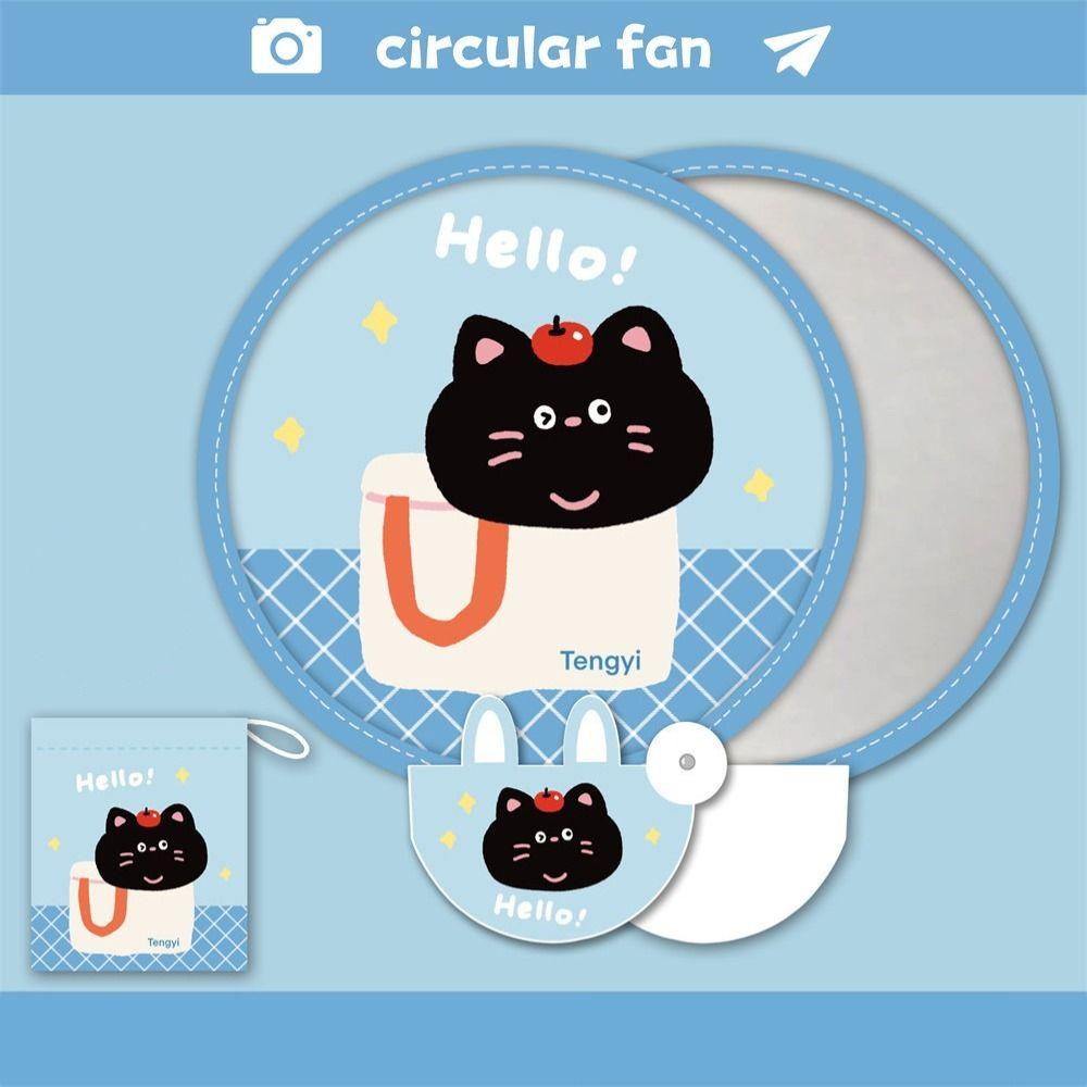 Мультяшный складной групповой вентилятор Портативный мини-круглый вентилятор Новый ручной вентилятор