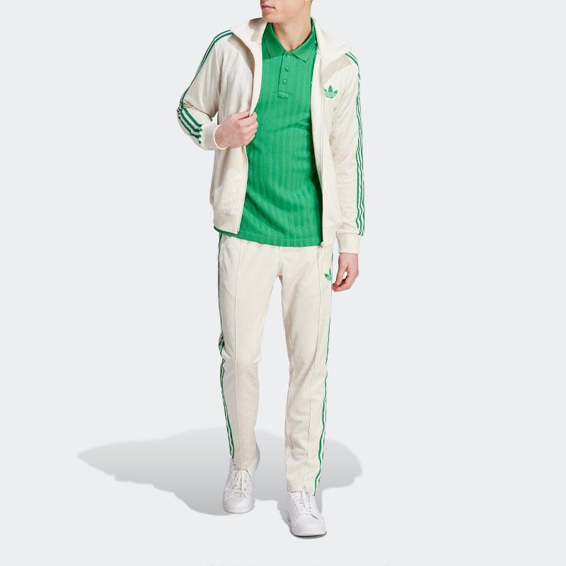Adidas Originals Adicolor 70s Vintage Monogram Full Print Track Jacket Men Outerwear White IP6981