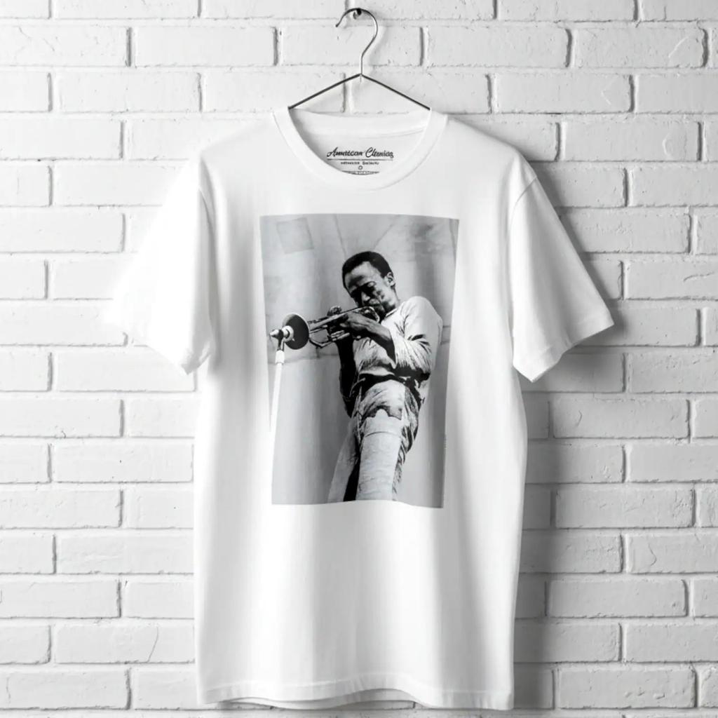 Miles Davis Birth of the Cool Men's T Shirt Mic Jazz Trumpet Musical Legend