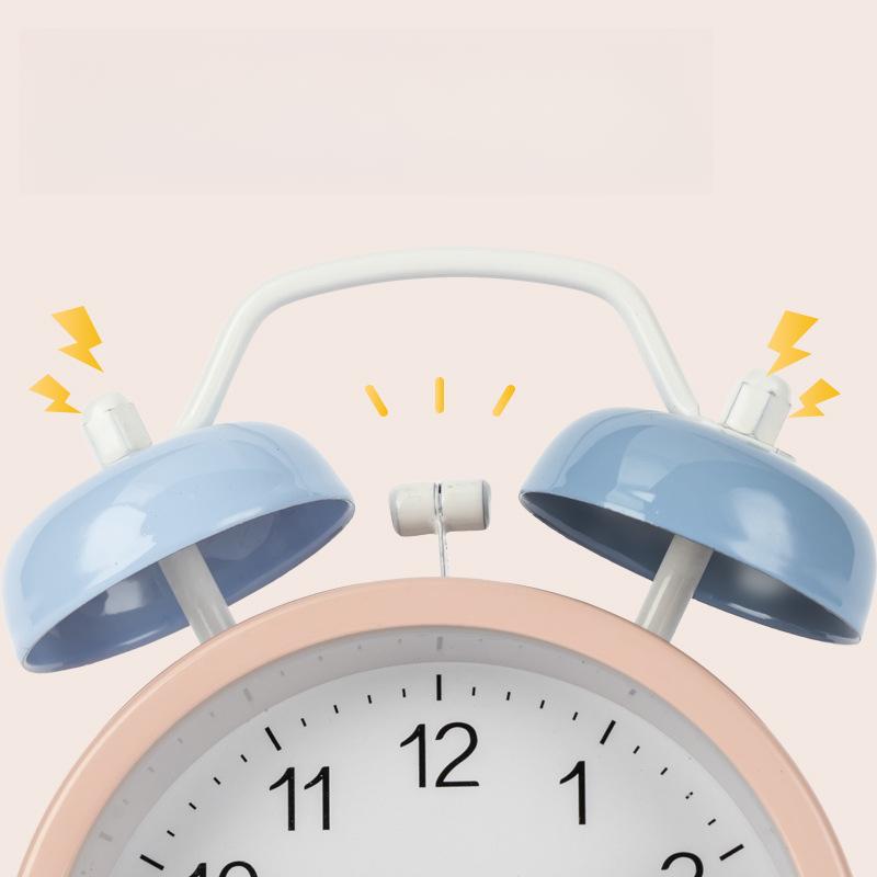 Контрастный креативный будильник конфетного цвета для раннего развития детей, часы для подъема, металлический звонок