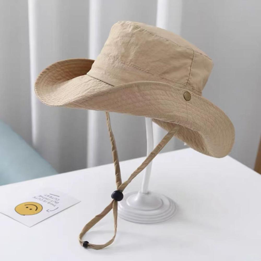 Детская шапка-рыболов на шнурке, быстросохнущая, детская летняя шляпа от солнца, цветная панама для отдыха на природе