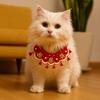 Decorative New Year Pet Collar Lace-up Style Pet Saliva Towel Pet Wedding Items  Take Photos