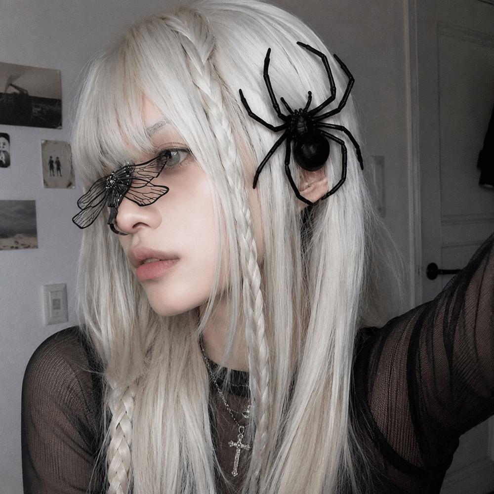 Creative Black Spider Hair Clip Lightweight Hair Accessories Fashion Halloween Headwear Unisex