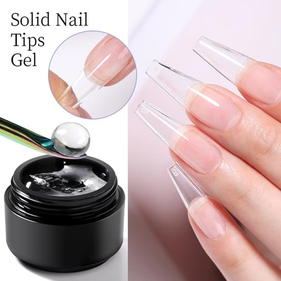 Yousheng 5g Nail Patch Gel No-Flowing Nail Tips Modeling Transparent Solid Paste Nail Art UV Gel Adhesive Glue Supplies