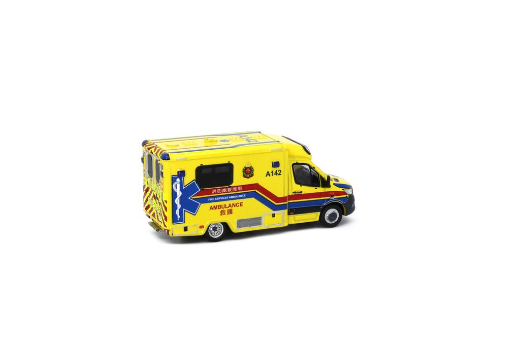 Tiny 1/76 No.70 Mercedes-Benz Sprinter FL Hong Kong Fire Department Ambulance (A142) Diecast Car