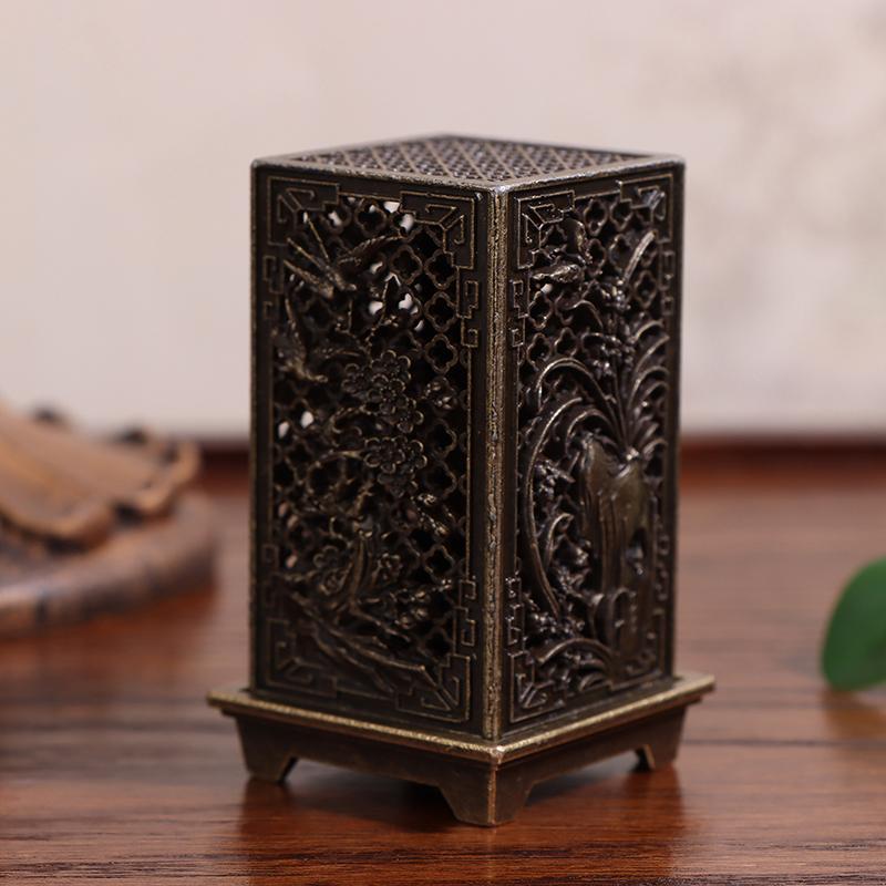 Квадратный круглый вертикальный держатель для благовоний из сплава, украшение для курильниц, ароматерапия, настольные аксессуары для дома