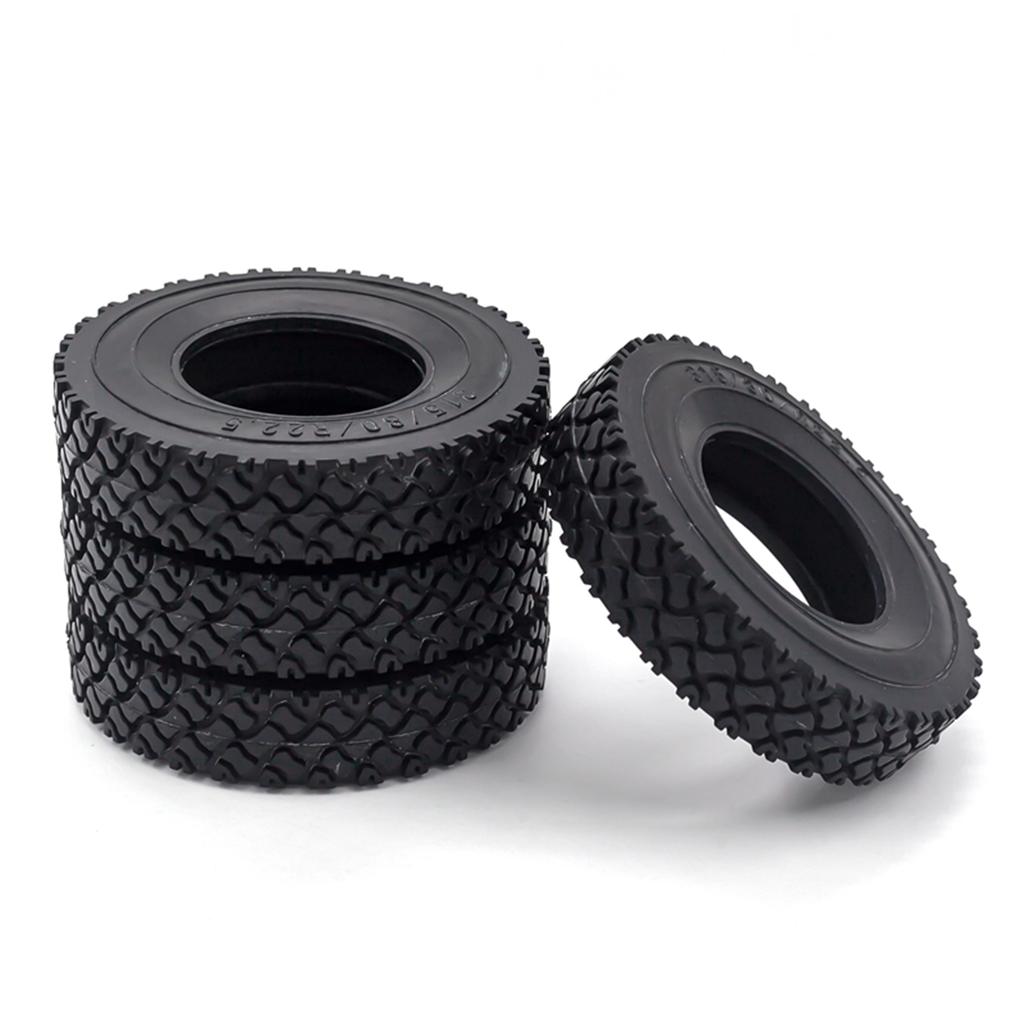 RC Crawler Rubber Tires RC Car Tires 4pcs Replacement for 1/14 Tamiya Tractor