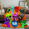 Game Cartoon S-Sprunki I-Incredibox Printed  Blanket Plush Nap Sofa rug for Living Room Office Bedroom Birthday Home Travel Kid